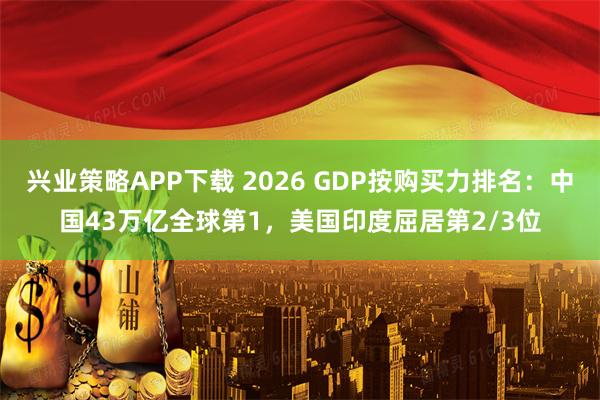 兴业策略APP下载 2026 GDP按购买力排名：中国43万亿全球第1，美国印度屈居第2/3位